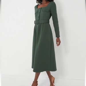 Forest Green Long Sleeve Elle Dress